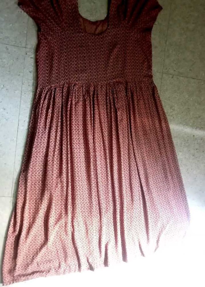 Patterned Burgundy Sundress