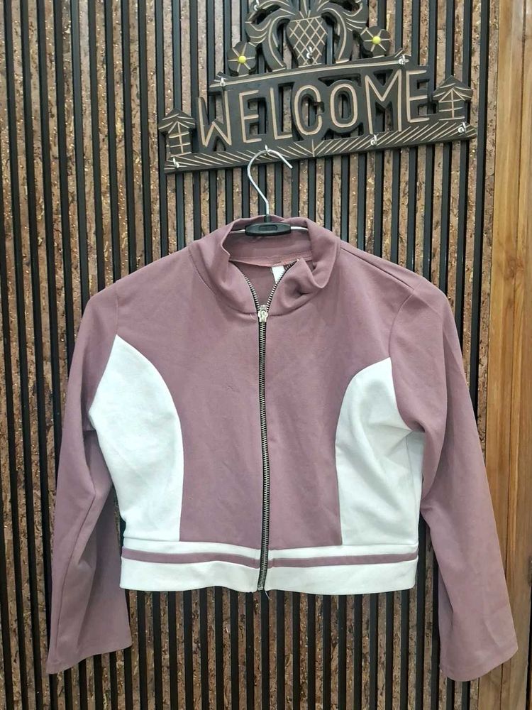 Mauve Zip-Up Jacket