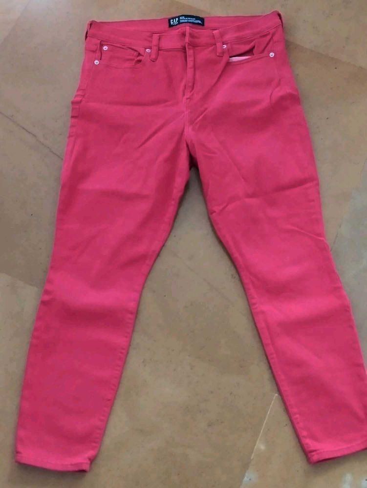 Red GAP stretch jeans