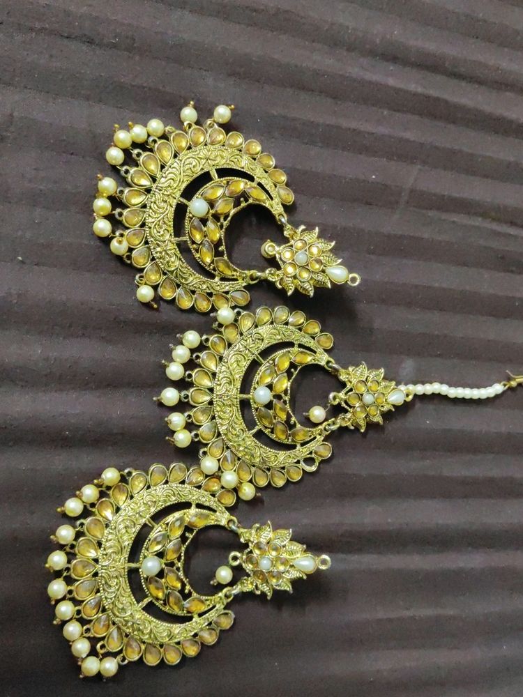 Earring Maangtika Set