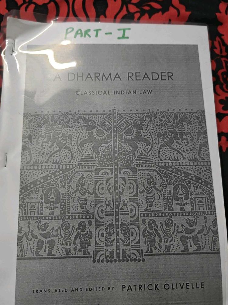 A DHARMA READER classical Indian Law