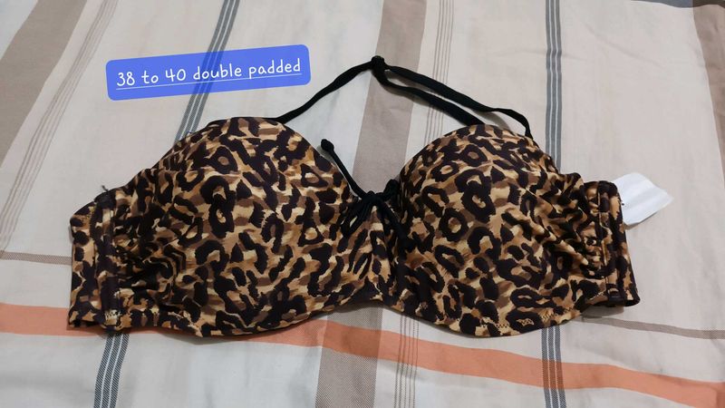 Leopard Print Bikini Top