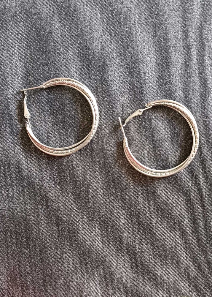 Silver Hoop Earrings
