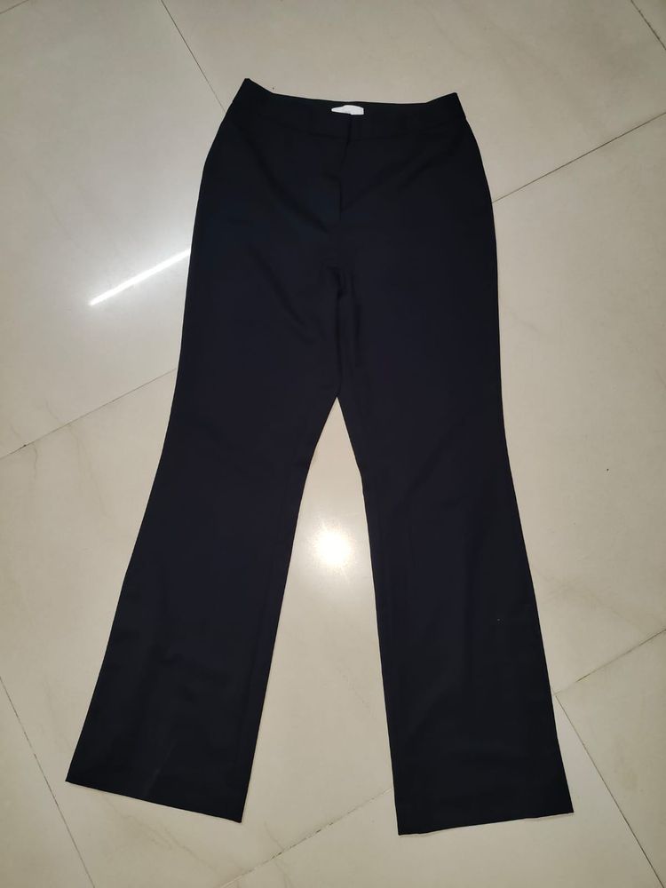 Black Flare Leg Trousers
