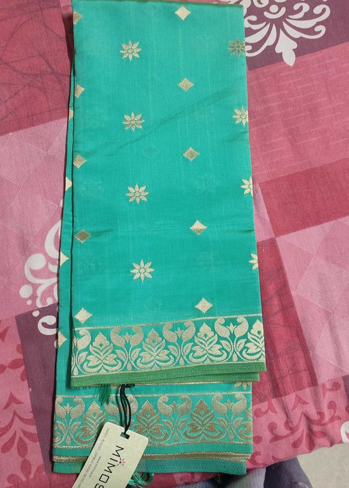 Benarasi Sea Green Weaving Dupatta