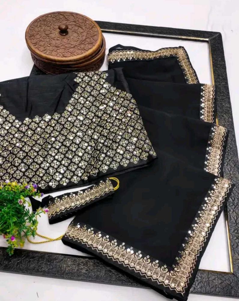 Elegant Black Saree