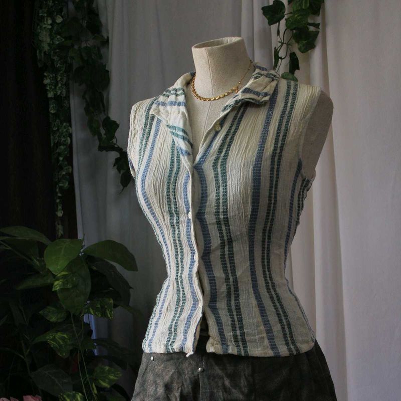 Striped Sleeveless Shirt