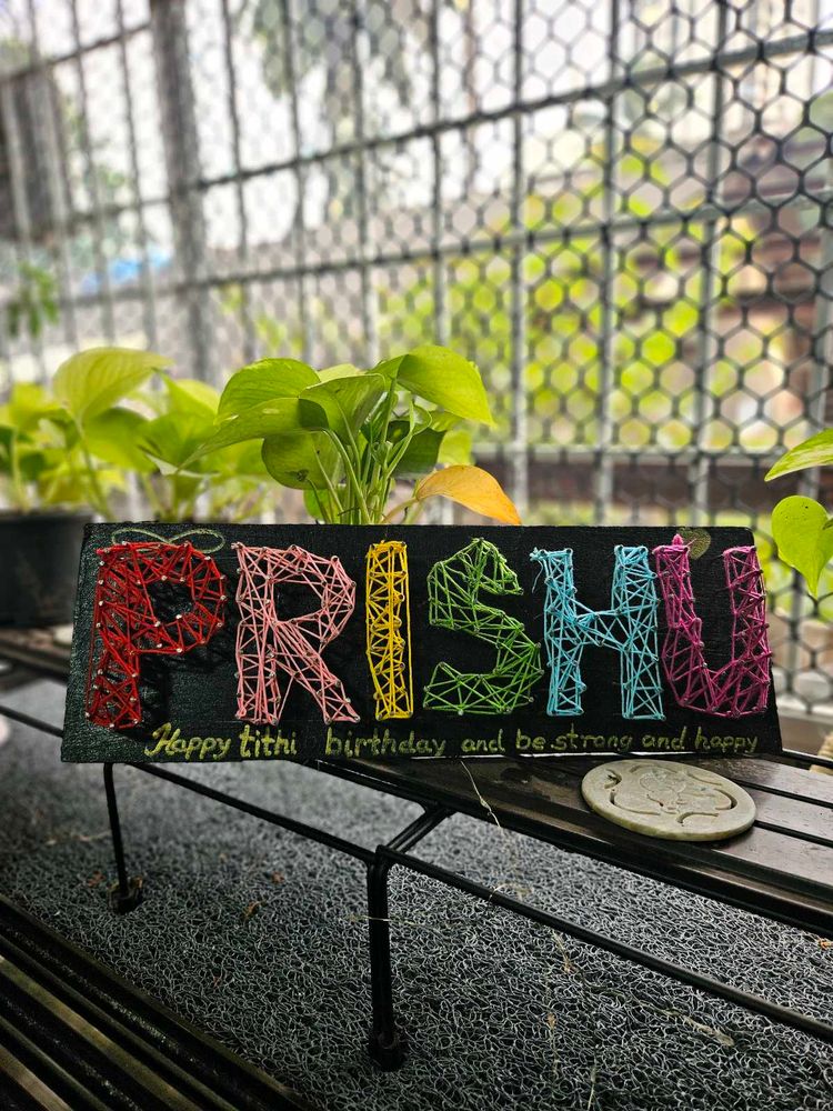 Custom String Art Name Plate