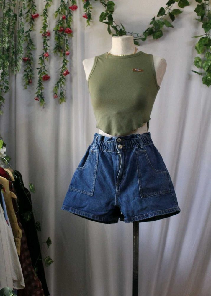 Nuon Denim High-Waisted Shorts