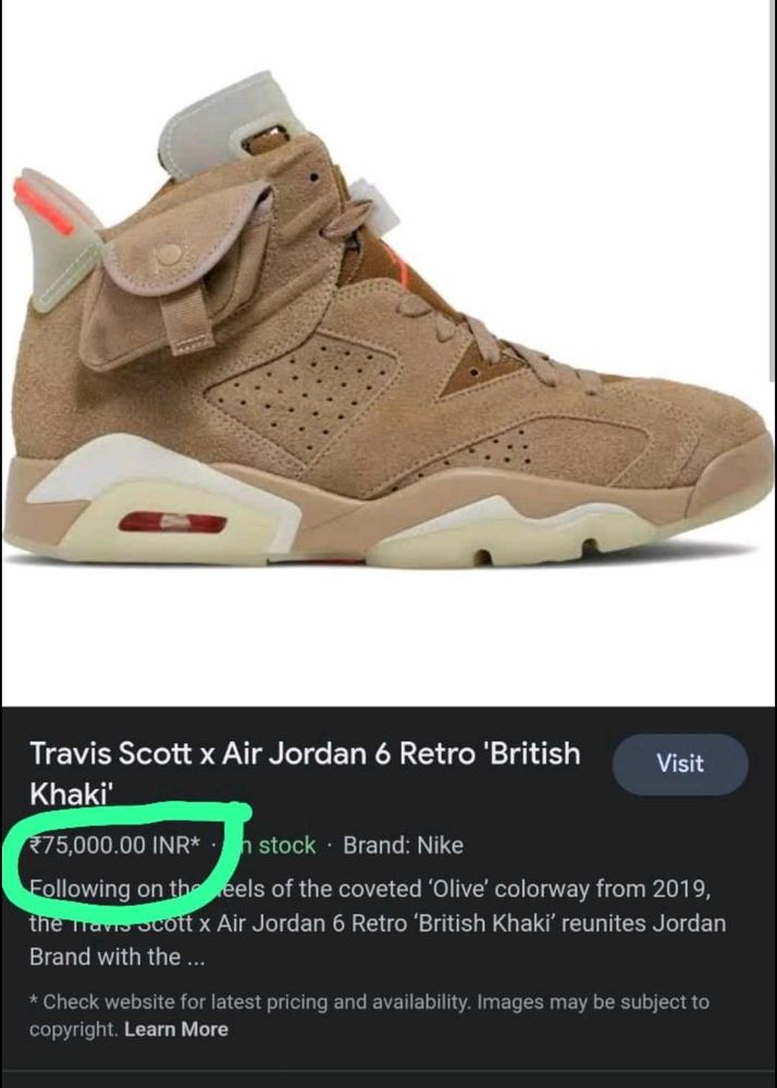 Travis Scott Air Jordan 6 first copy
