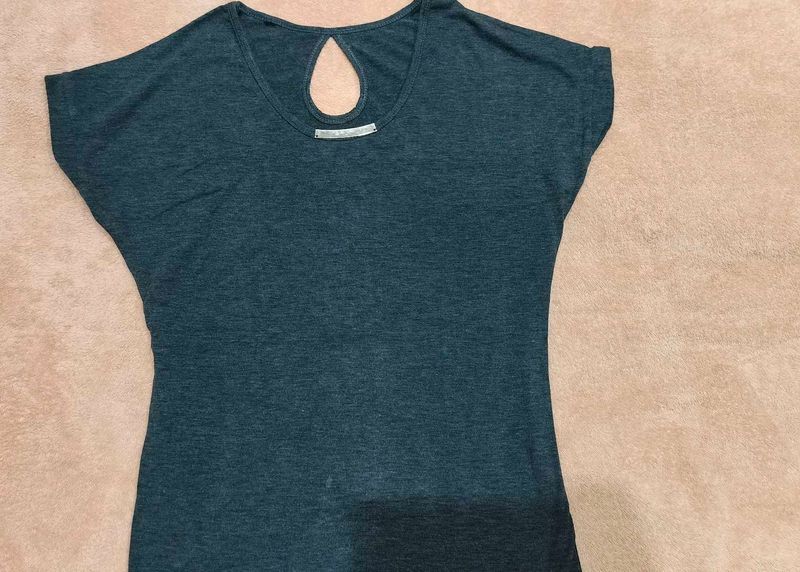 Gray Casual T-shirt Top
