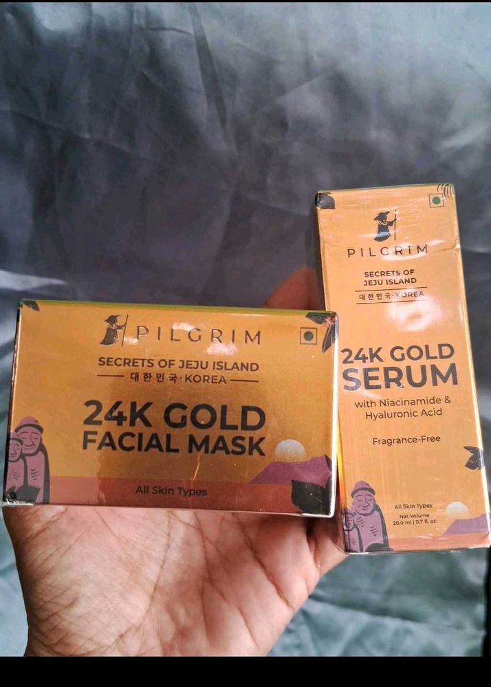 Pilgrim 24 K Gold Serum And Mask