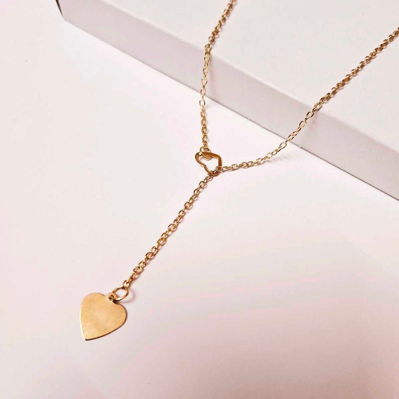 Gold Trendy Heart Korean Chain