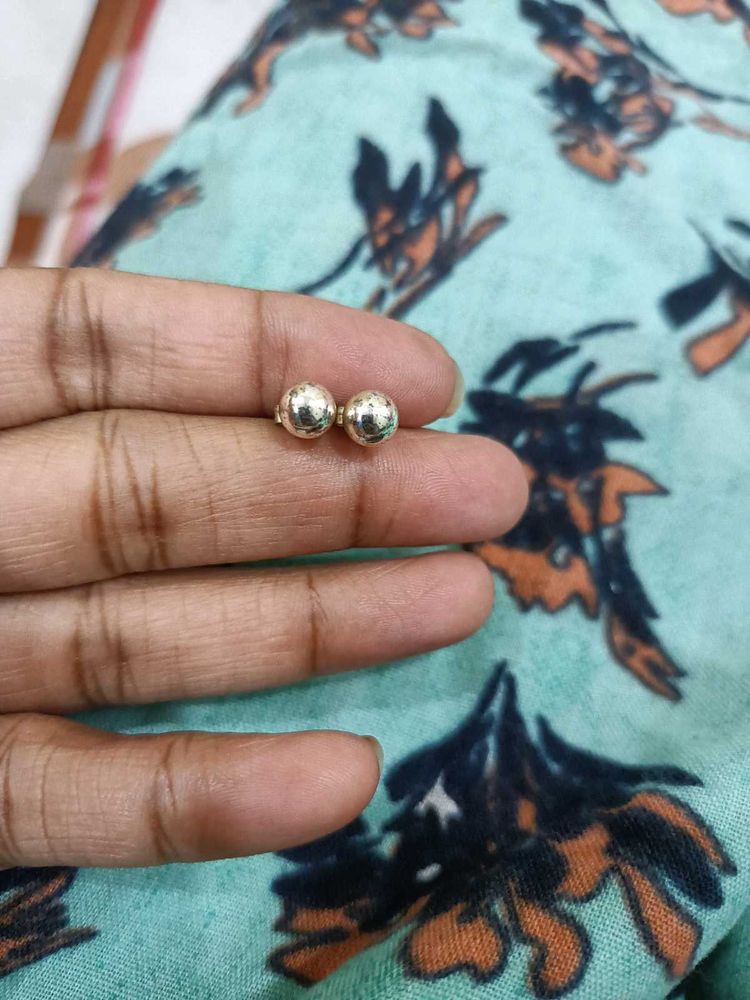 Silver Ball Stud Earrings (solid ones)