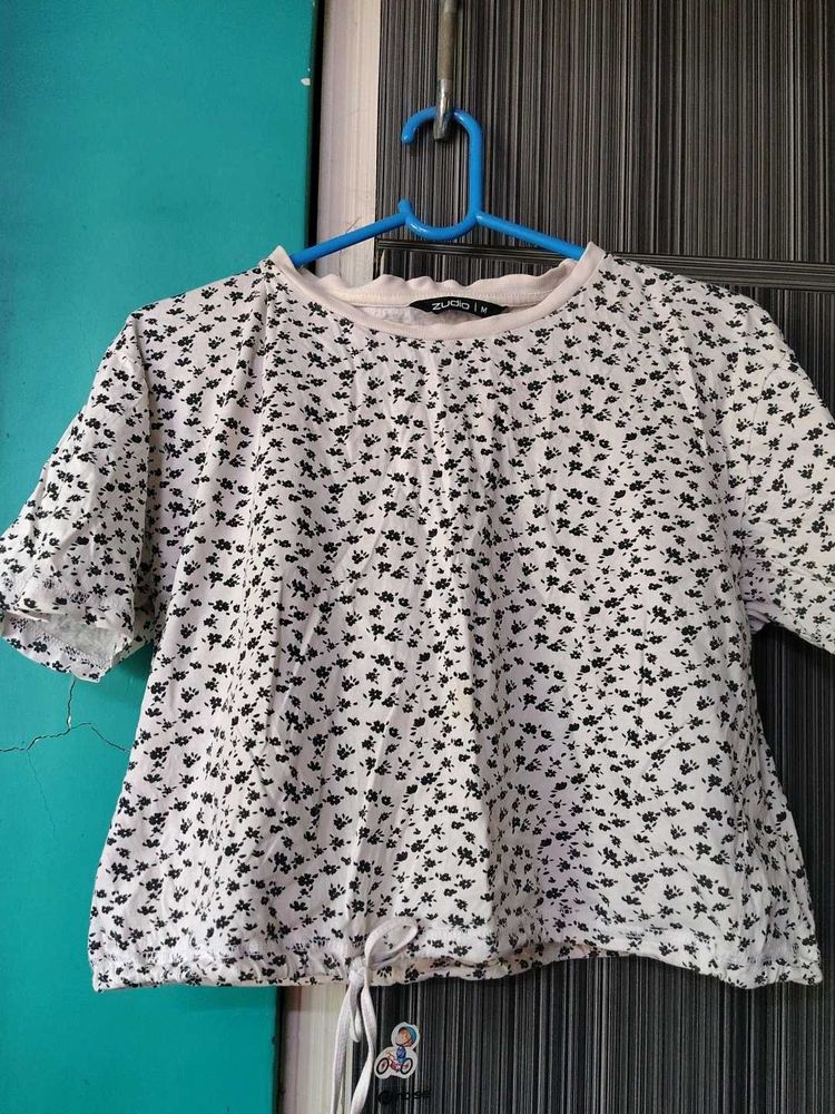 Floral Print Crop Top