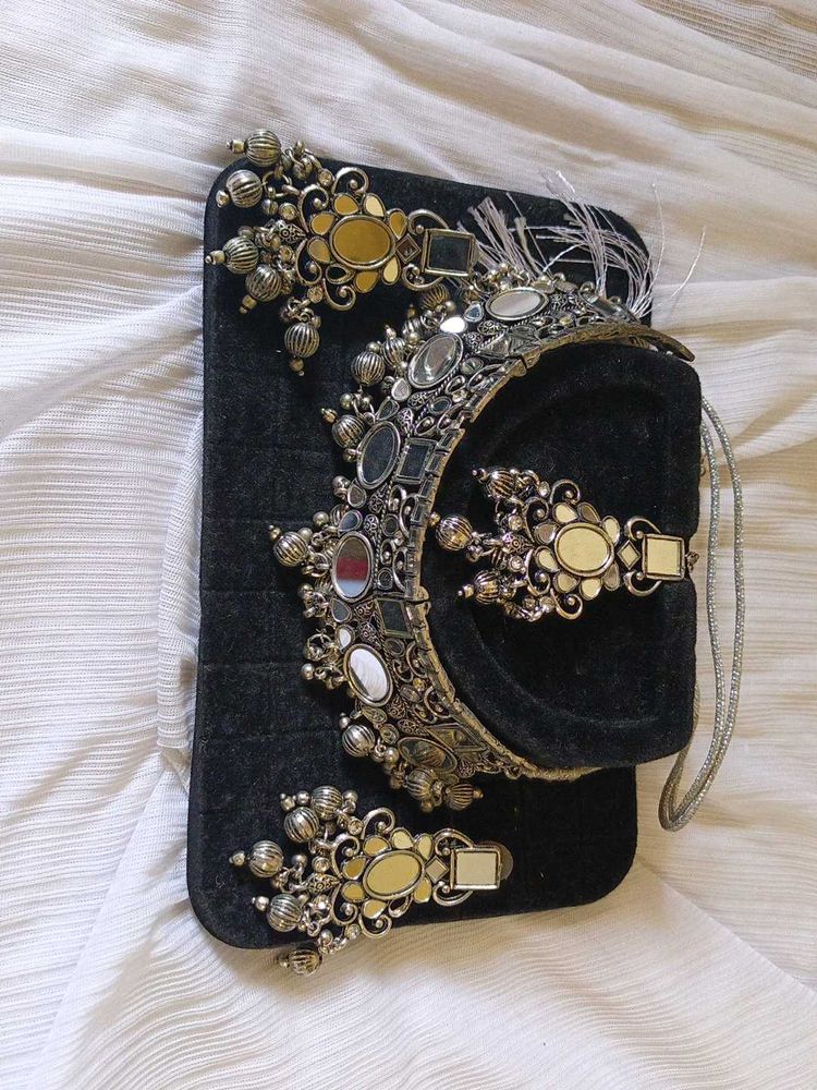 Silver Oxidized Jewelry Set