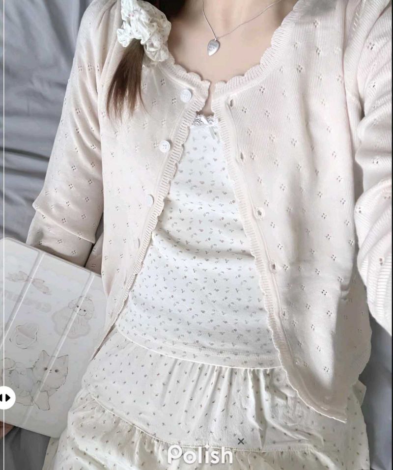 New With Tag Korean Cute Knit Cardigan