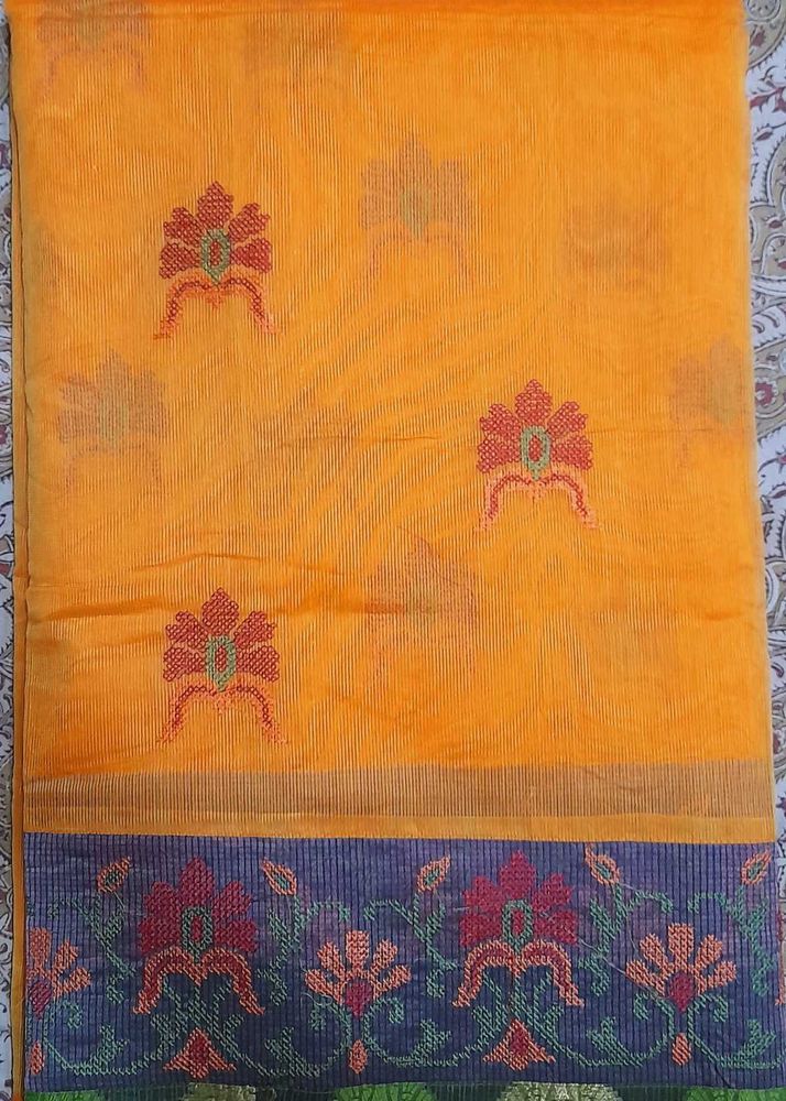Yellow Floral Saree