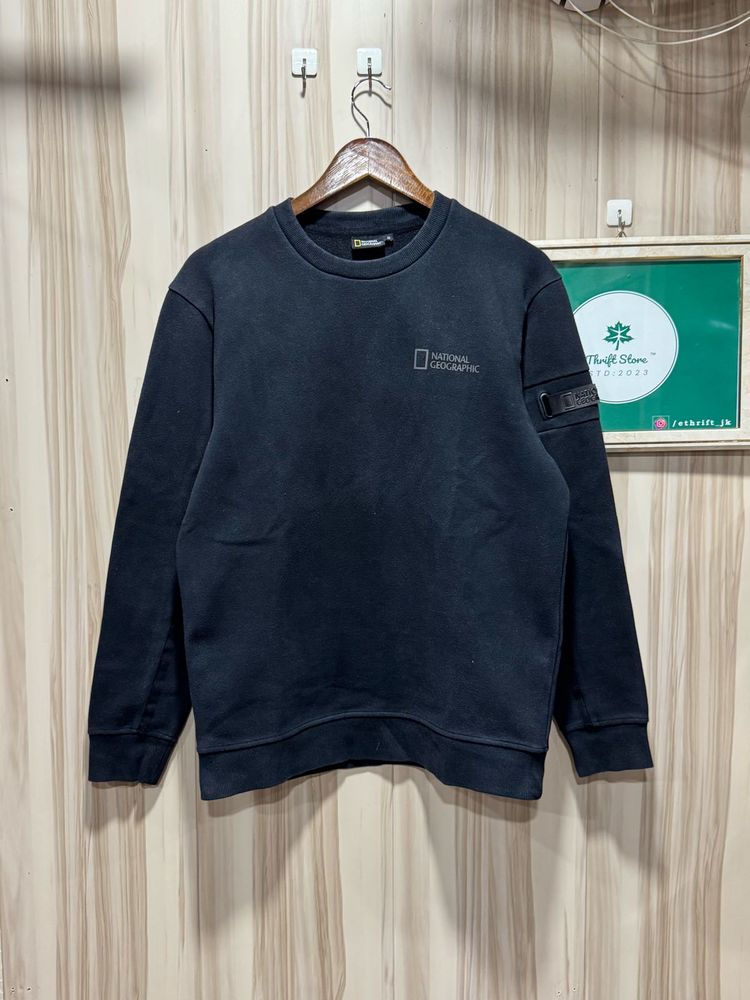 National Geographic Black Crewneck Sweatshirt