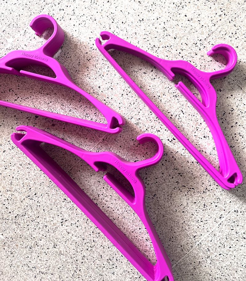 Set Of 28 Magenta Clothes Hangers