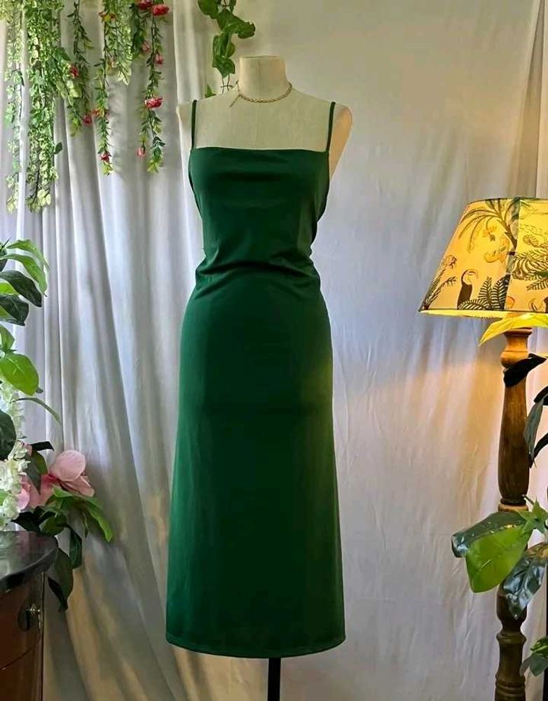 H&amp;M Green Slip Dress