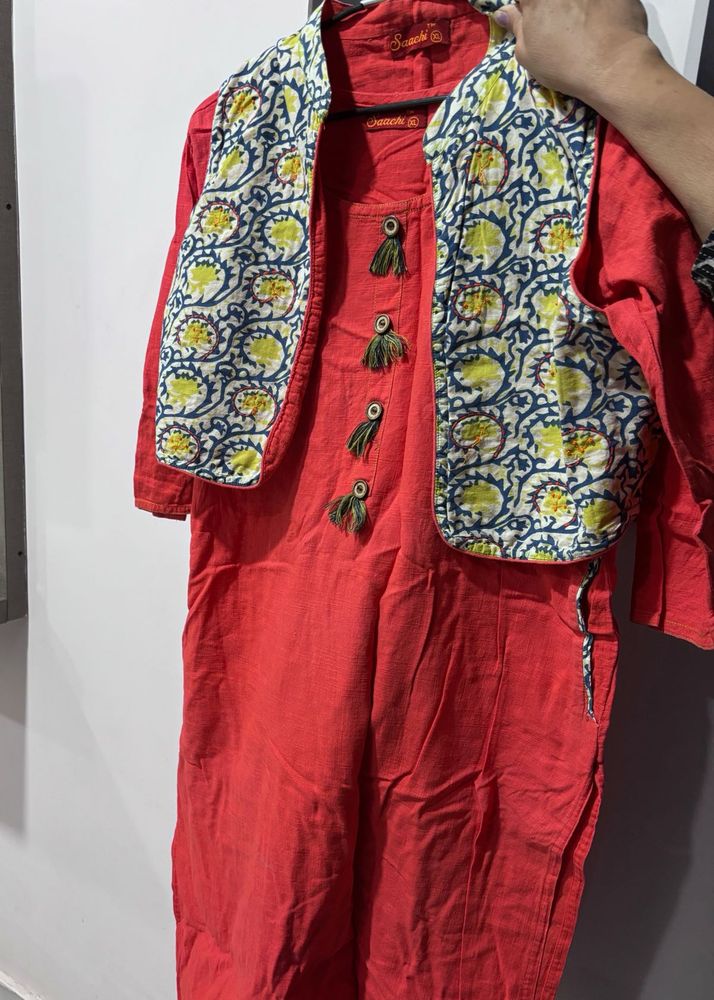 Ethnic Kurta Set with Jacket