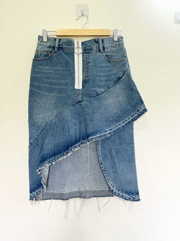 Denim Midi Skirt