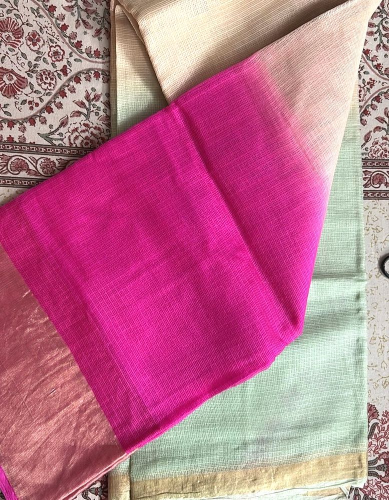 Beautiful Ombre Saree With Zari Border