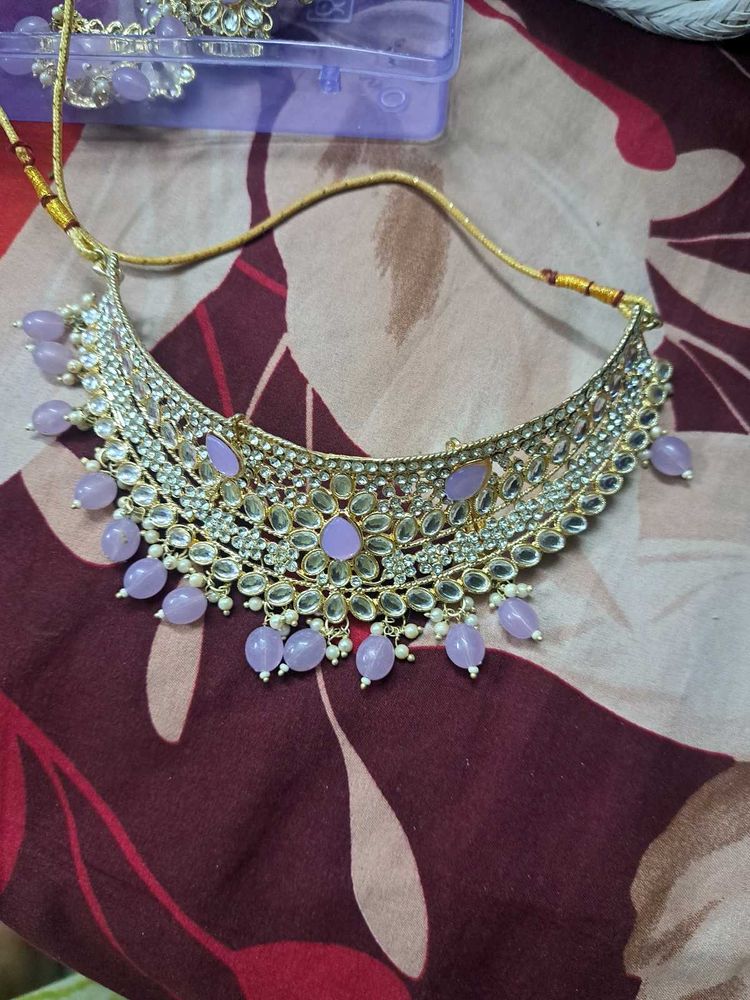 Lavender color Jewellery Set