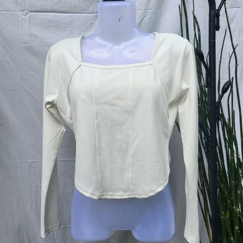 Elegant White Long Sleeve Top