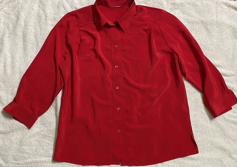 Vintage Red Button-Down