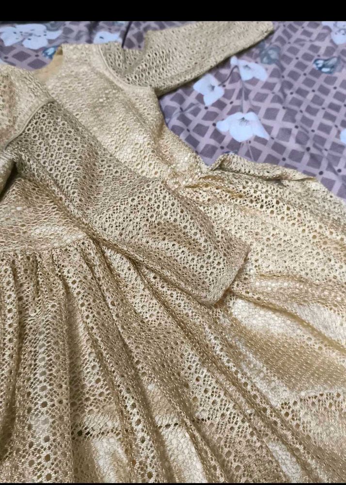 Elegant Gold Ethnic Gown