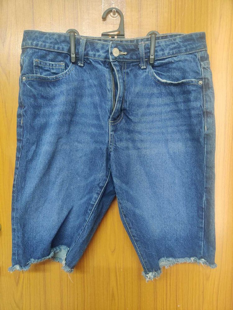 Long Denim Shorts