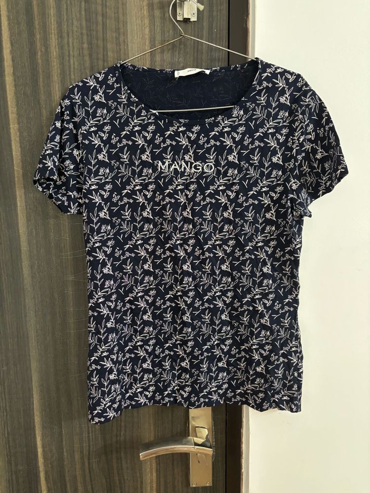 Mango Floral Print Tee