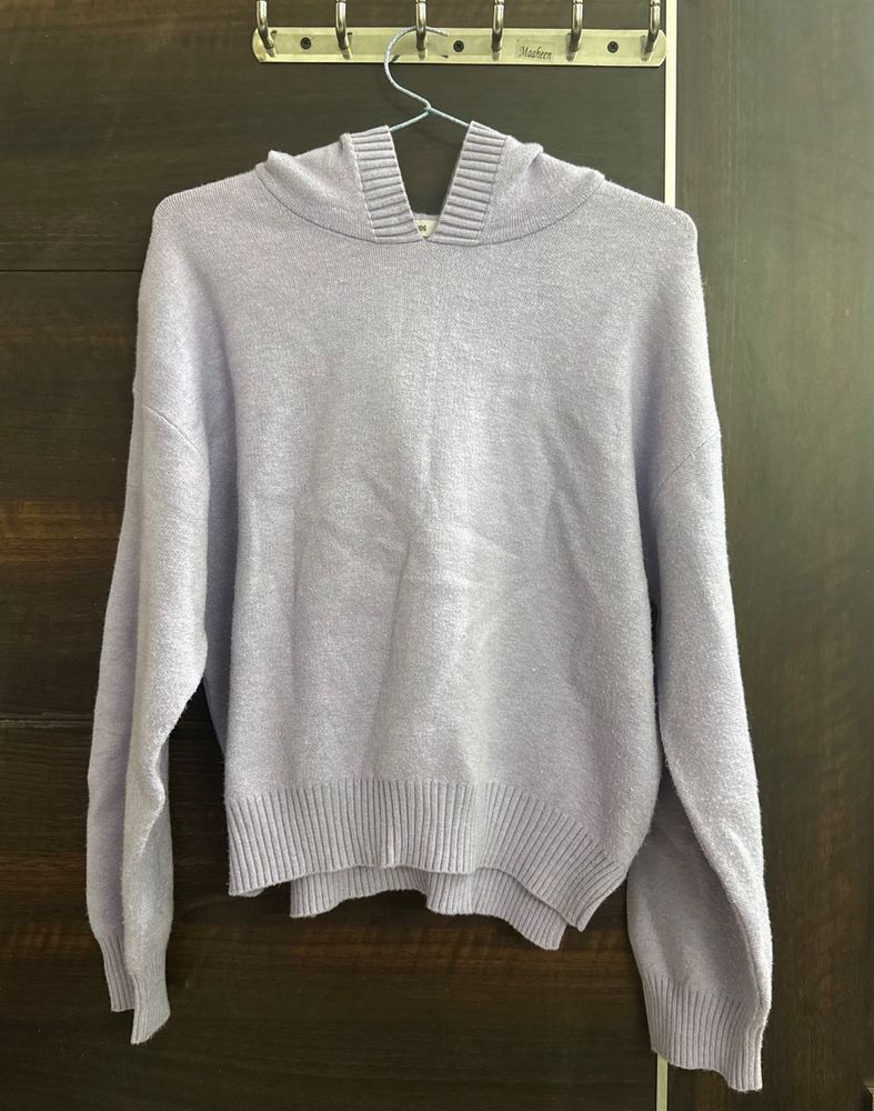Lavender Knit Hoodie