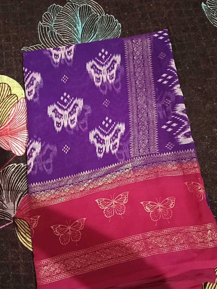 Butterfly Print Saree