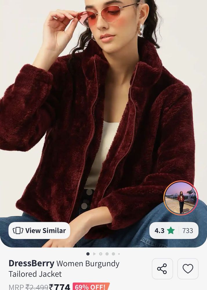 Burgundy Tailored Jacket (Brand New)