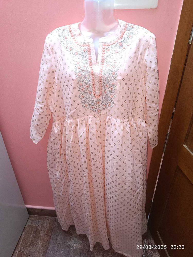 New Unused Branded Xxl Embroidered Kurta/dress