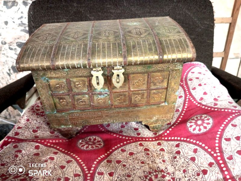 Antique Brass Decorative Box