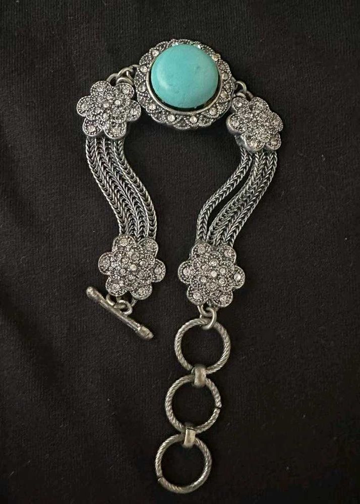 Turquoise silver Stone Bracelet