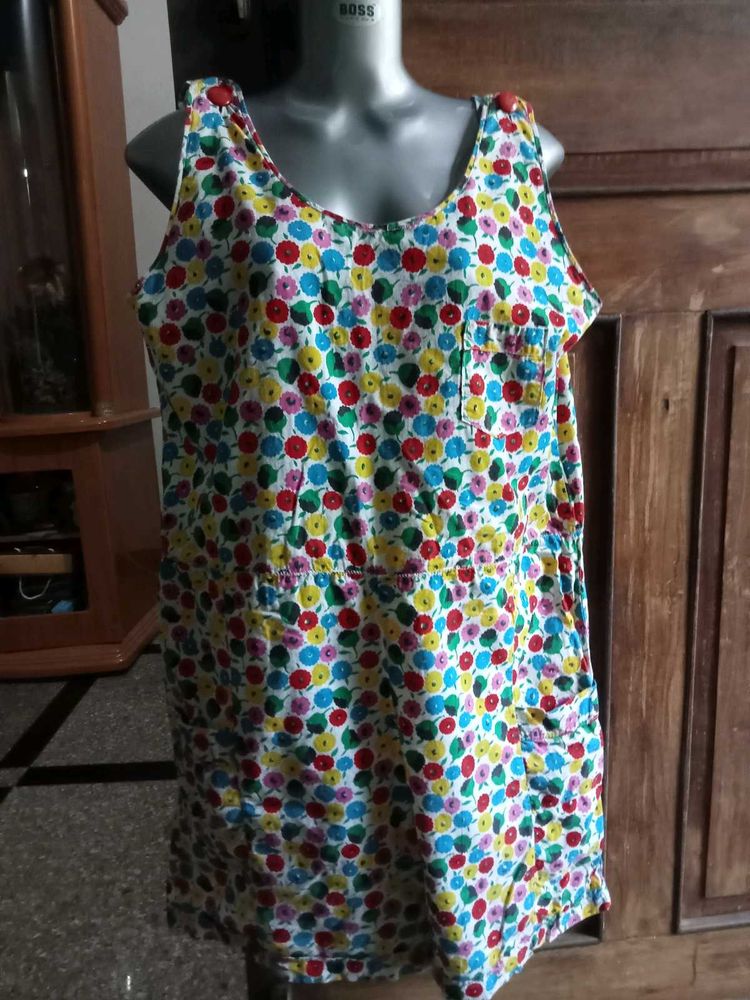 1 piece Floral Print Dress short