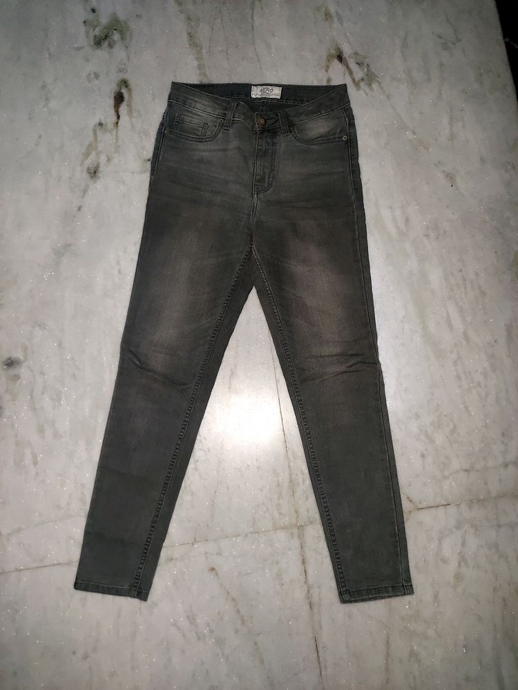 Charcoal Skinny Jeans High Rise