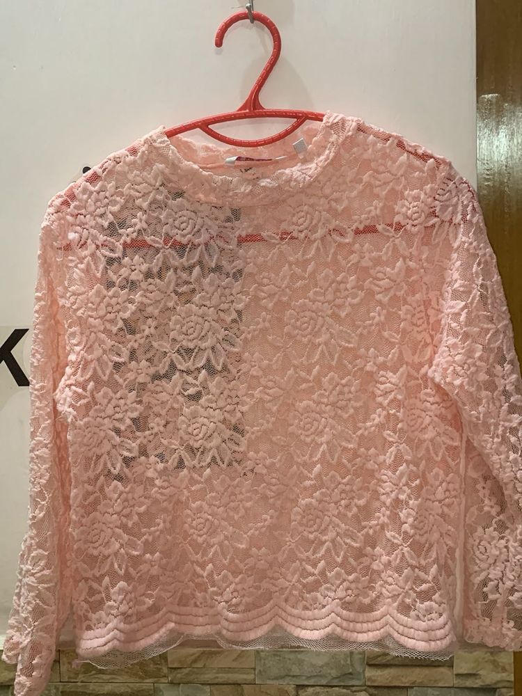 Pink Lace Top