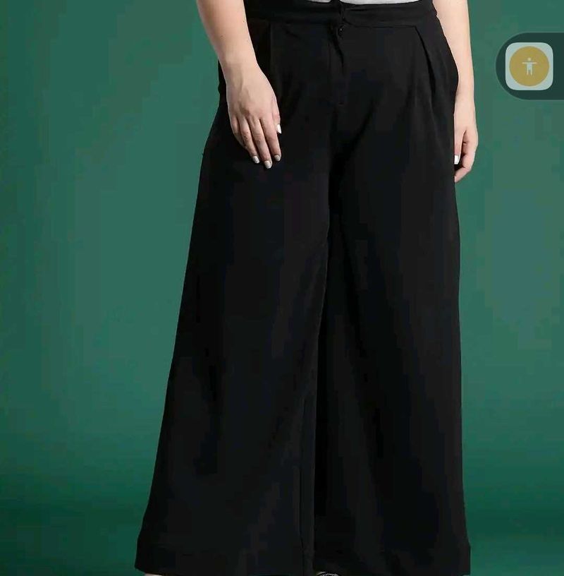 Plus size Black Wide Leg Pants in 42 waist