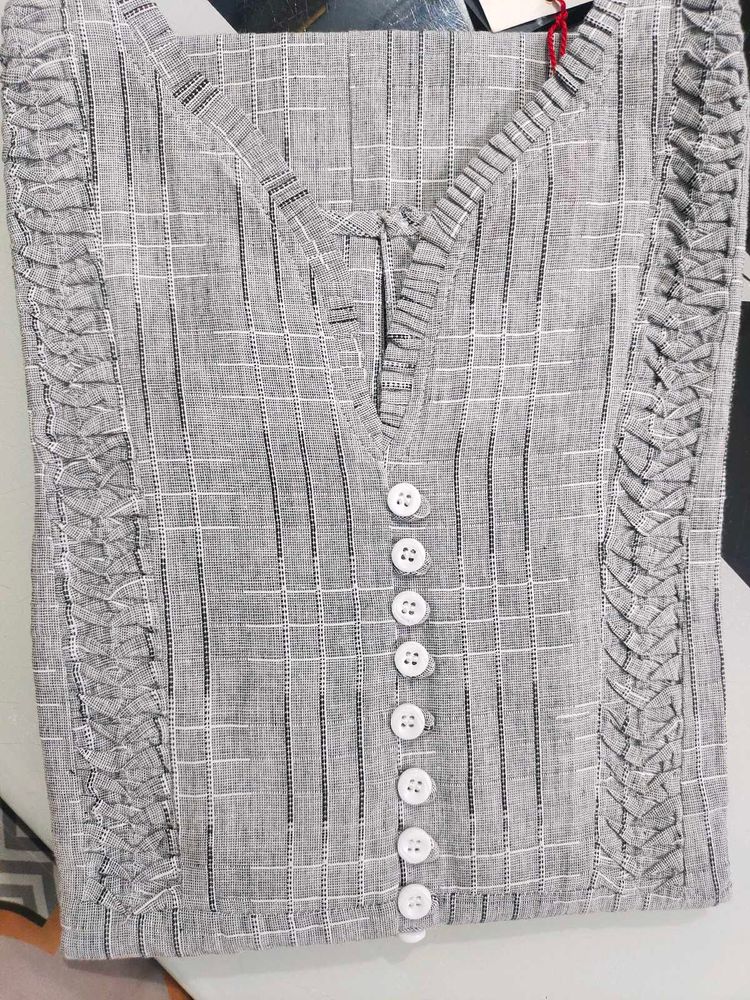 Grey Kurti With Tag