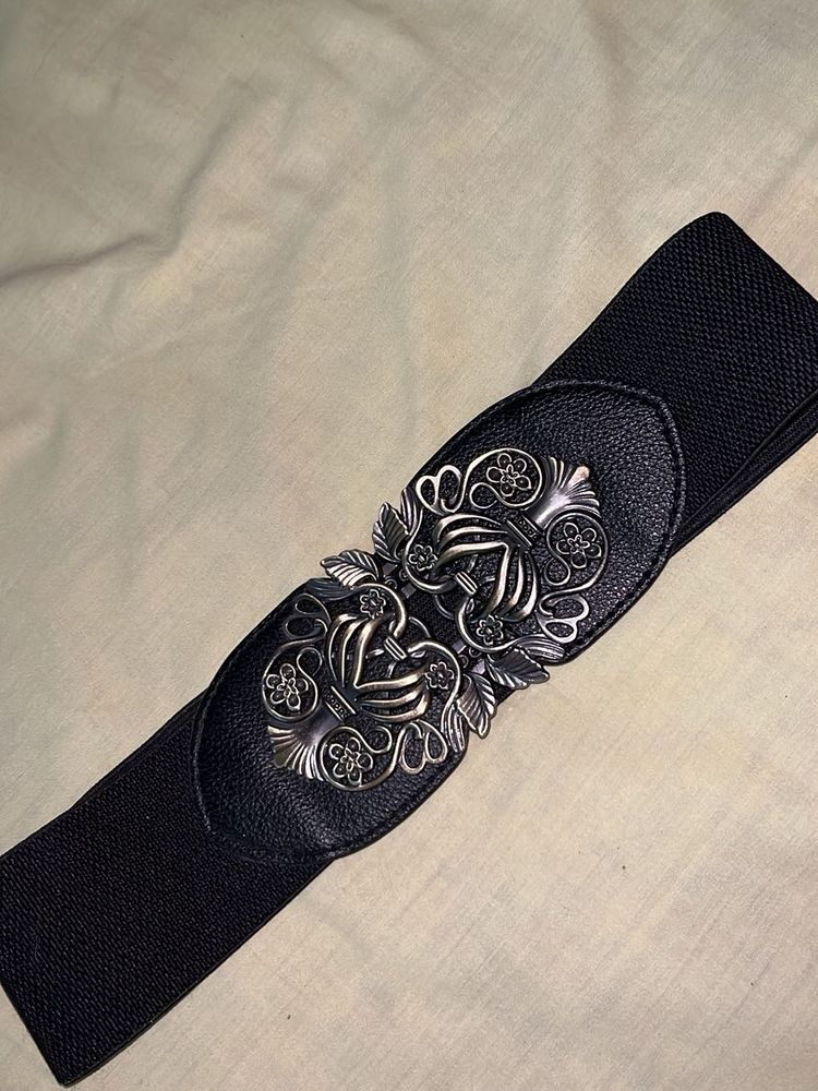 Black Elastic Waist Belt