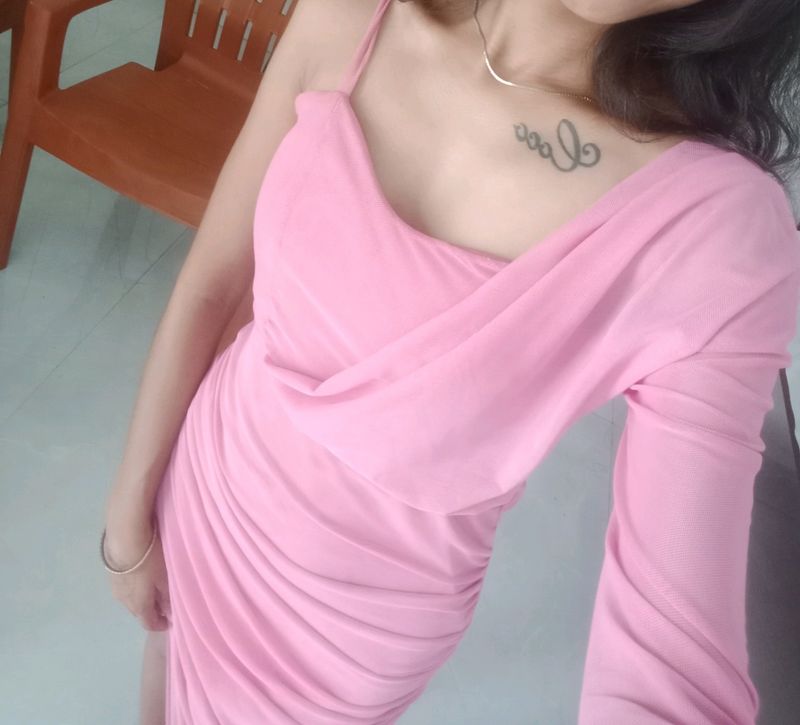 Pink Sexy One-piece Dress
