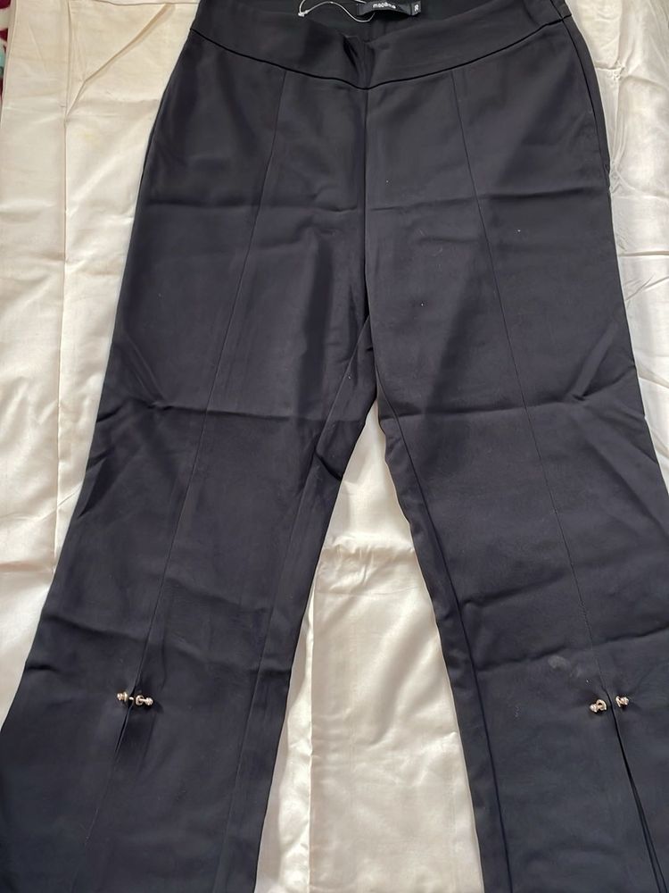 Elegant Black Wide Leg Trousers