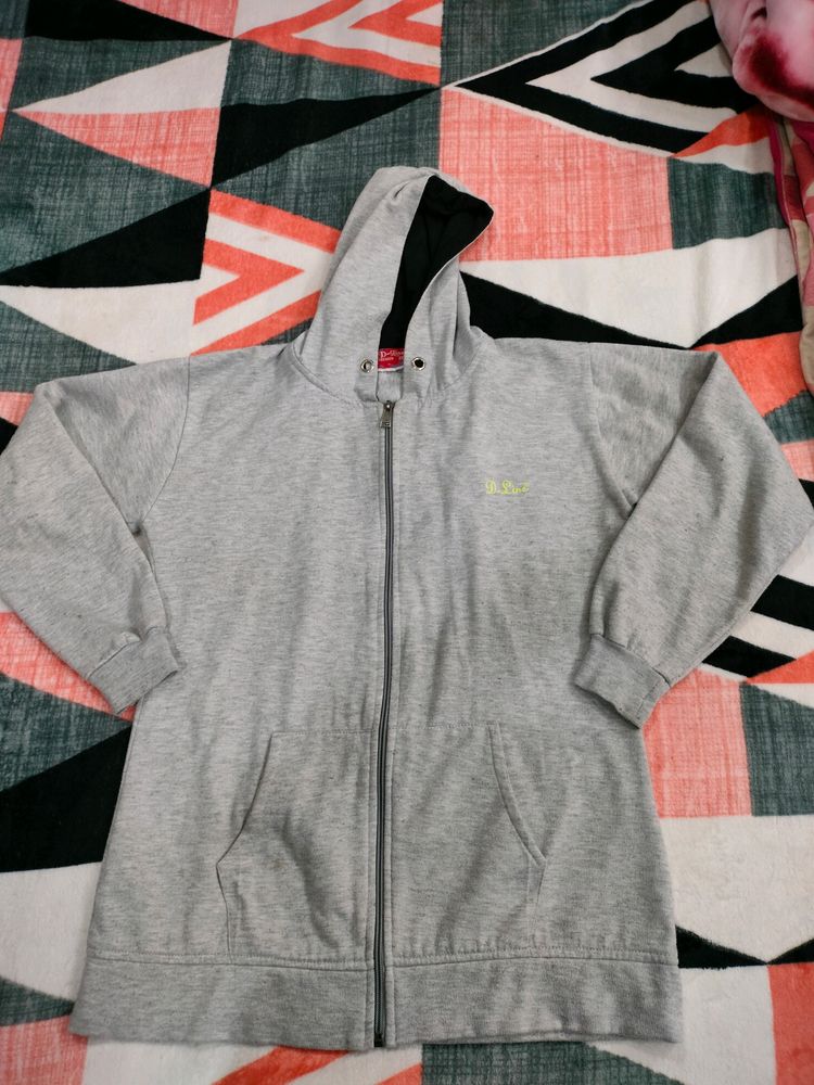 Grey Colour Hoodie