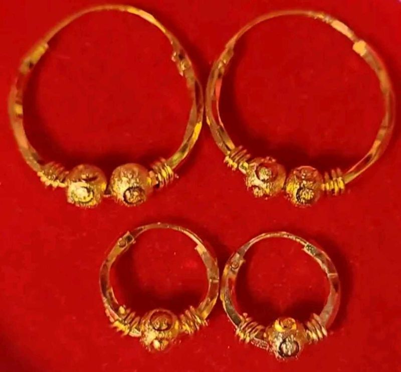 Traditional Gold Plated Bali Earrings For Women